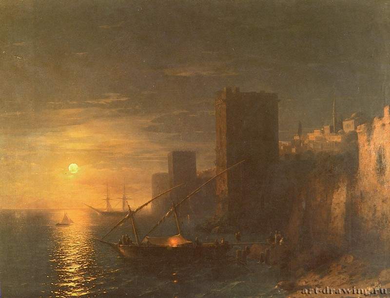 Лунная ночь в Константинополе. 1862 - Moonlit night in Istanbul. 1862
123 х 171 смХолст, маслоРомантизм, реализмРоссияЕреван. Государственная картинная галерея Армении